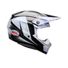 Casque de Motocross Moto-10 Spherical Grid Carbone Blanc/Gris, de côté