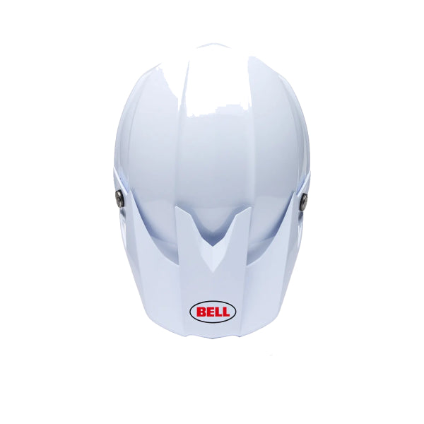 Casque de Motocross Moto-10 Mips Solid Blanc, Dessus