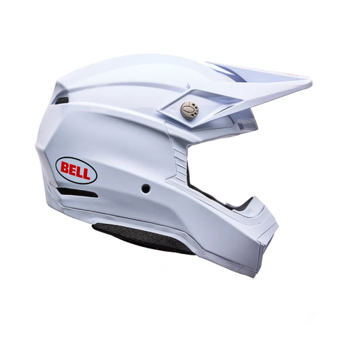 Casque de Motocross Moto-10 Mips Solid Blanc, de côté