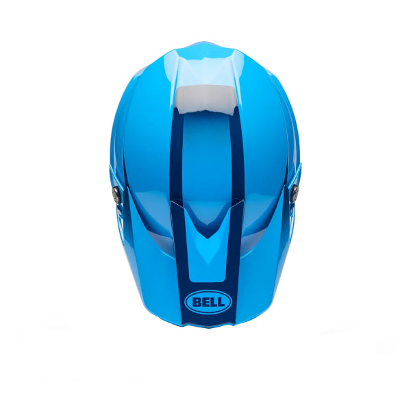 Casque de Motocross Moto-10 Mips Fade Bleu, Dessus