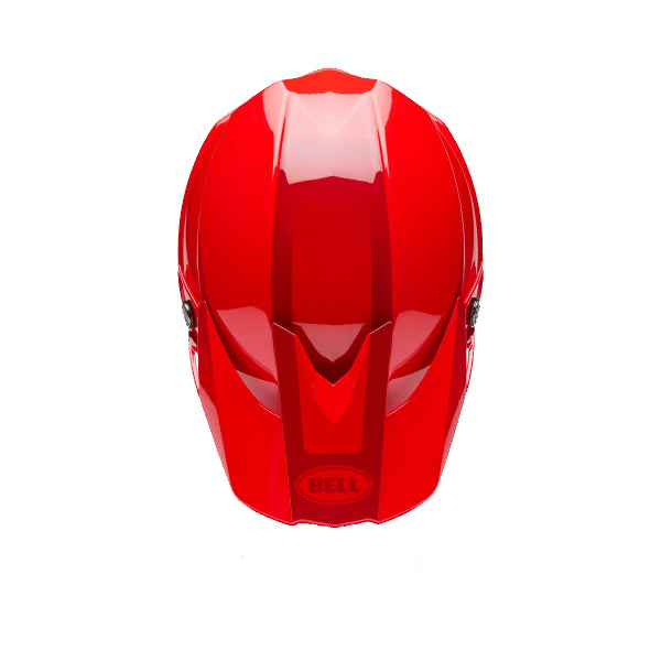 Casque de Motocross Moto-10 Mips Fade Rouge, Dessus