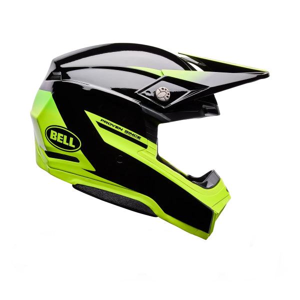 Casque de Motocross Moto-10 Mips Fade Noir/Jaune, de côté