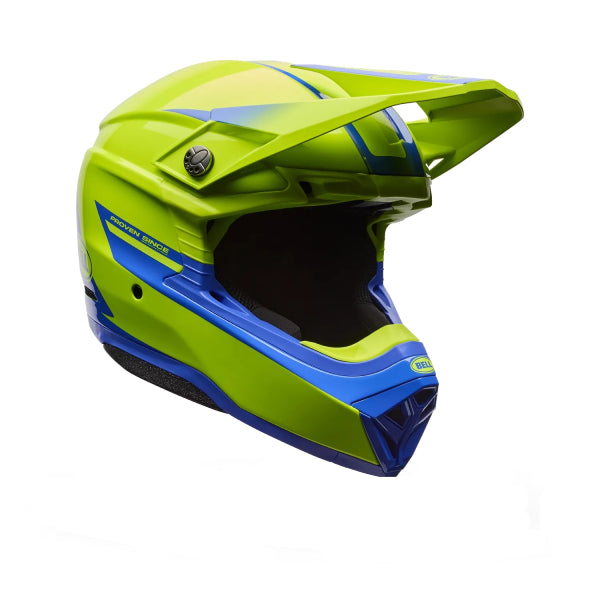 Casque de Motocross Moto-10 Mips Fade Jaune, Vue Inclinée