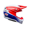 Casque de Motocross Moto-10 Mips Falcon Rouge/Blanc, de côté