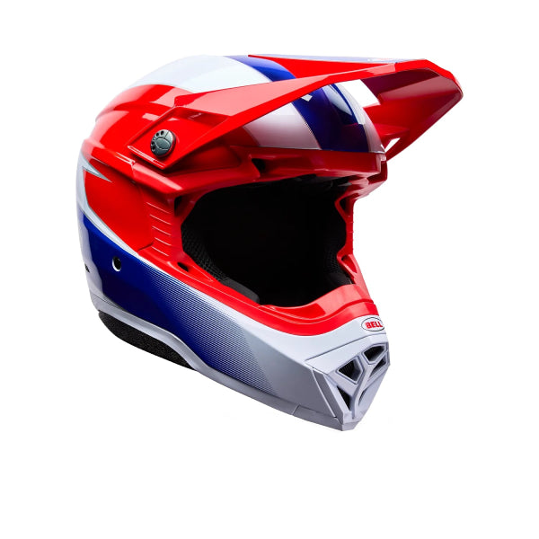 Casque de Motocross Moto-10 Mips Falcon Rouge/Blanc, de côté