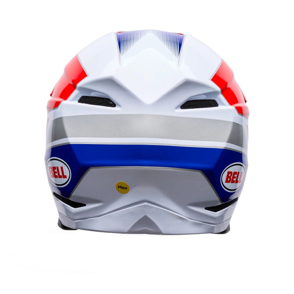 Casque de Motocross Moto-10 Mips Falcon Rouge/Blanc, Dos