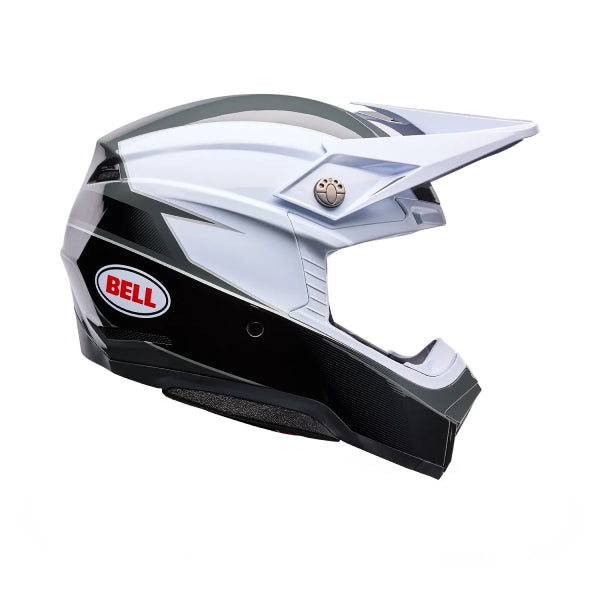 Casque de Motocross Moto-10 Mips Falcon Blanc/Noir, de côté