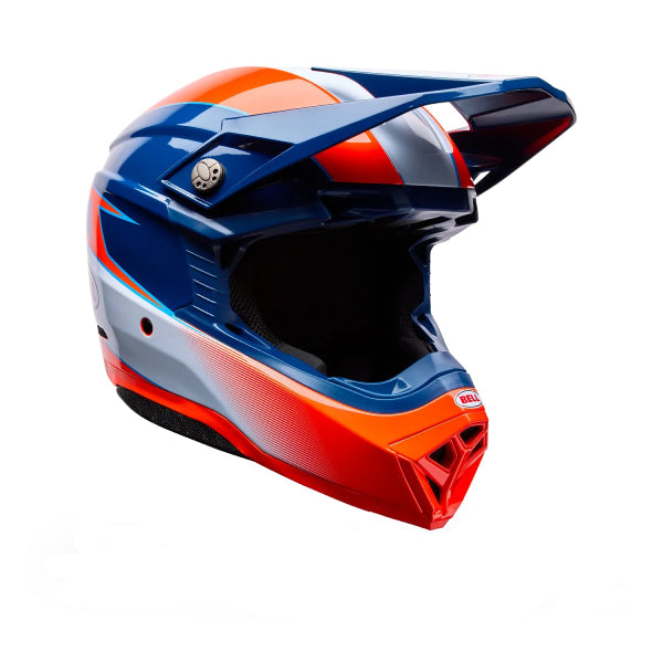 Casque de Motocross Moto-10 Mips Falcon Orange/Bleu, Vue Inclinée