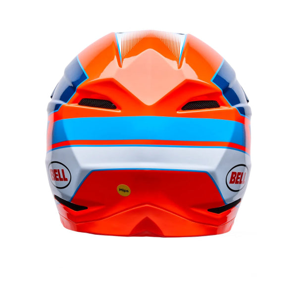 Casque de Motocross Moto-10 Mips Falcon Orange/Bleu, Dos