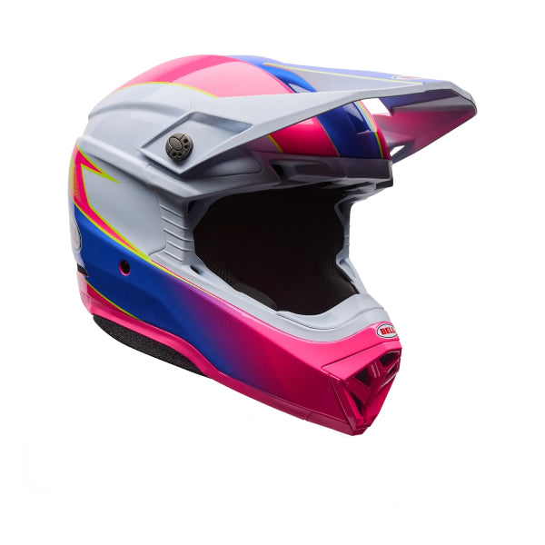 Casque de Motocross Moto-10 Mips Falcon Orange/Bleu, Vue Inclinée