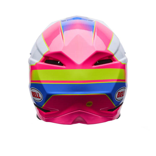 Casque de Motocross Moto-10 Mips Falcon Orange/Bleu,  Dos