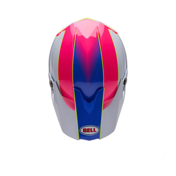 Casque de Motocross Moto-10 Mips Falcon Orange/Bleu, Dessus