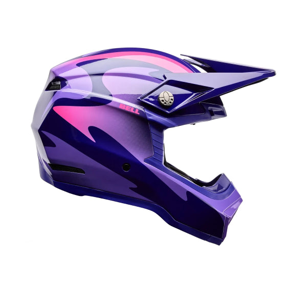 Casque de Motocross Moto-10 Mips Fluid Mauve, de côté