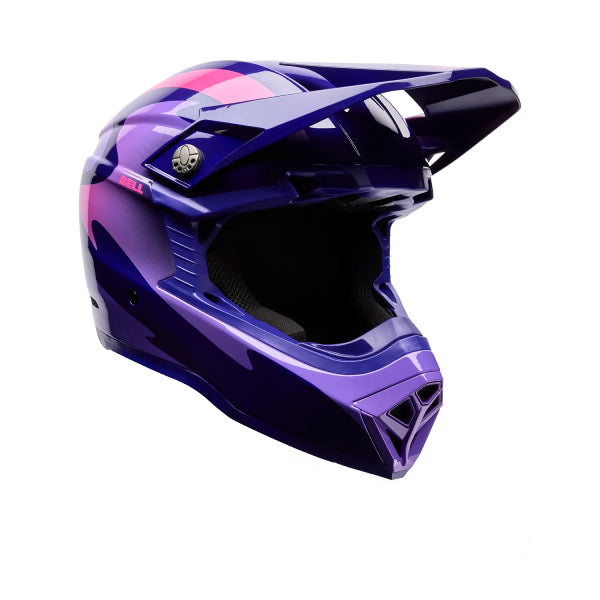 Casque de Motocross Moto-10 Mips Fluid Mauve, Vue Inclinée