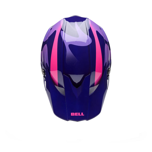 Casque de Motocross Moto-10 Mips Fluid Mauve, Dessus