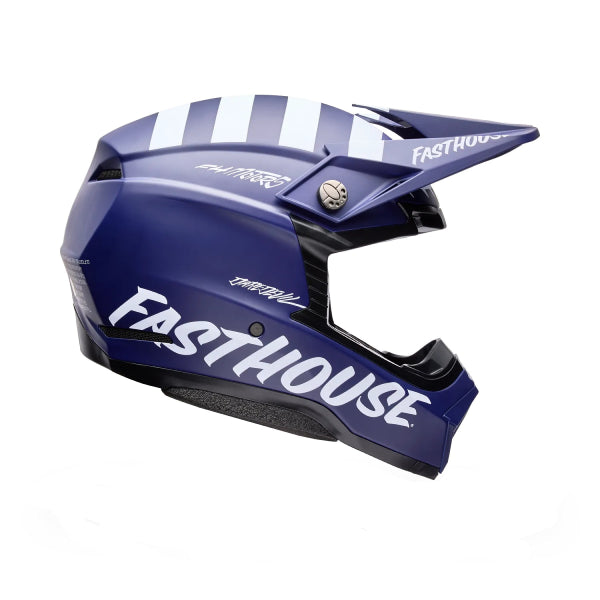 Casque de Motocross Moto-10 Mips Fasthouse Bleu, de côté