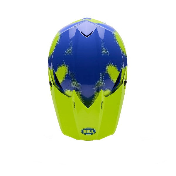 Casque de Motocross MX-10 Mips Camo Vert/Bleu, Dessus