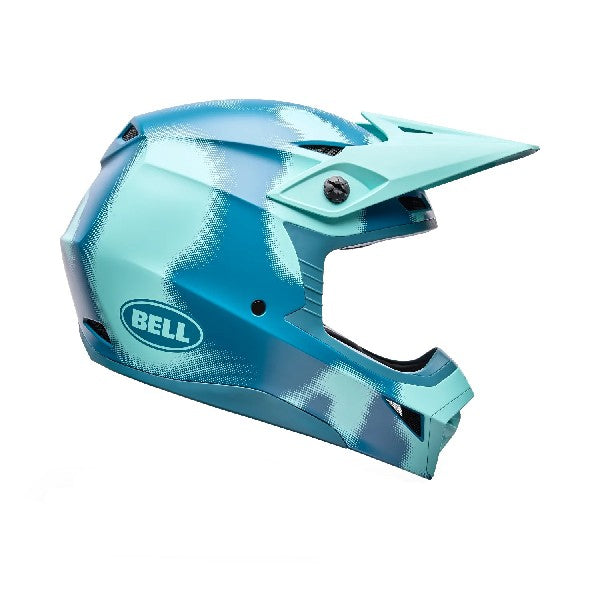 Casque de Motocross MX-10 Mips Camo Bleu, de côté