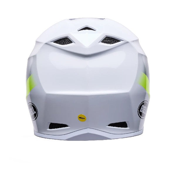 Casque de Motocross MX-10 Mips Aviator Blanc/Vert, Dos