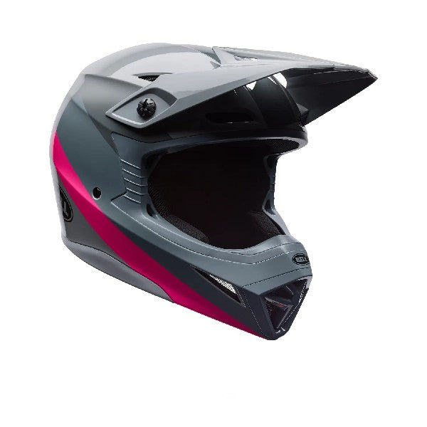 Casque de Motocross MX-10 Mips Aviator Gris/Rose, de côté