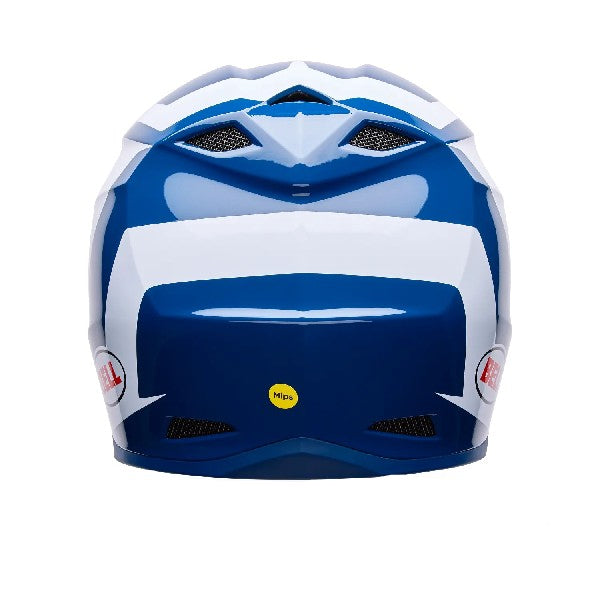 Casque de Motocross MX-10 Mips Talon Bleu/Blanc, Dos