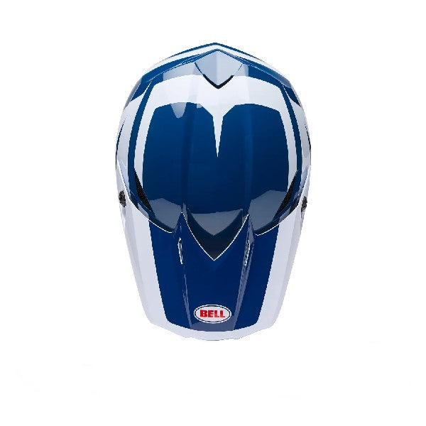 Casque de Motocross MX-10 Mips Talon Bleu/Blanc, Dessus
