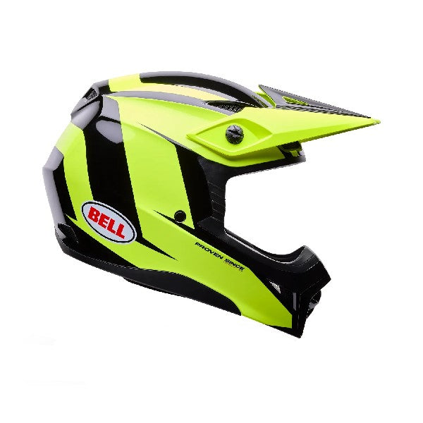 Casque de Motocross MX-10 Mips Talon Jaune/Noir, de côté