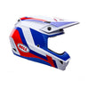 Casque de Motocross MX-10 Mips Dyno Rouge/Blanc, de côté