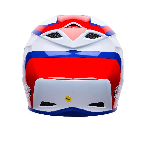 Casque de Motocross MX-10 Mips Dyno Rouge/Blanc, Dos