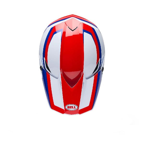 Casque de Motocross MX-10 Mips Dyno Rouge/Blanc, Dessus