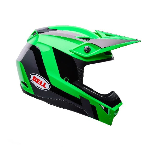 Casque de Motocross MX-10 Mips Dyno Vert/Gris, de côté
