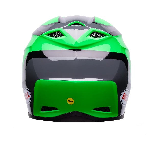 Casque de Motocross MX-10 Mips Dyno Vert/Gris, Dos