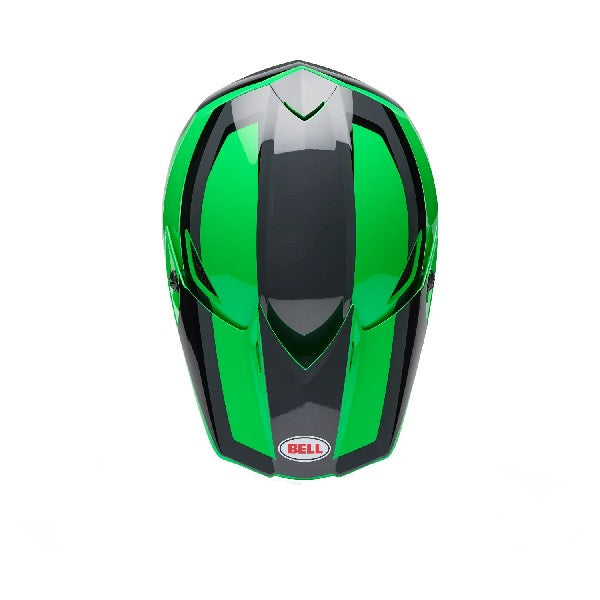 Casque de Motocross MX-10 Mips Dyno Vert/Gris, Dessus