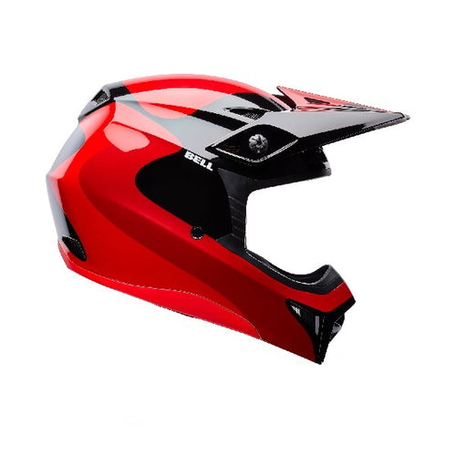Casque de Motocross MX-10 Mips Wave Rouge/Noir, de côté