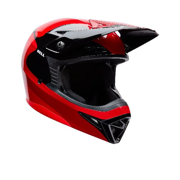 Casque de Motocross MX-10 Mips Wave Rouge/Noir, Vue inclinée