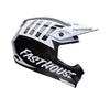 Casque de Motocross MX-10 Mips Fasthouse Noir/Blanc, de côté