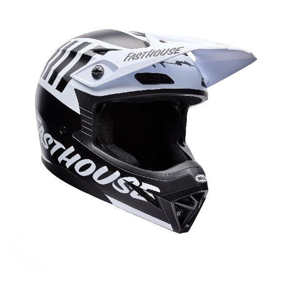 Casque de Motocross MX-10 Mips Fasthouse Noir/Blanc, de côté
