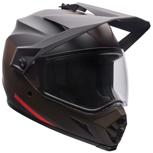 Casque Aventure MX-9 Brun incliné de face
