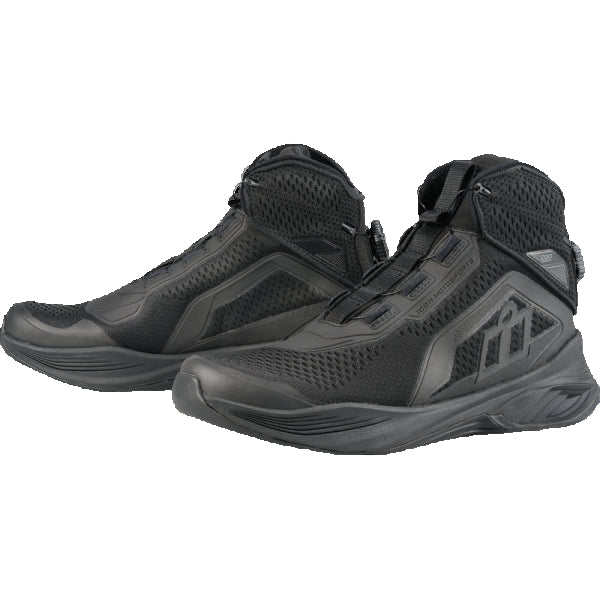 Bottes de Moto Hooligan AF CE Noir, de face