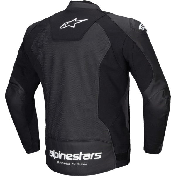 Manteau de Moto Faster V3 Airflow Noir/Blanc, Dos