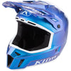 Casque Hors Sentiers de Motoneige F3 Carbone bleu blanc, côté gauche