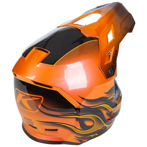 Casque de Motoneige Hors Sentiers F3 Carbone Orange, Arrière