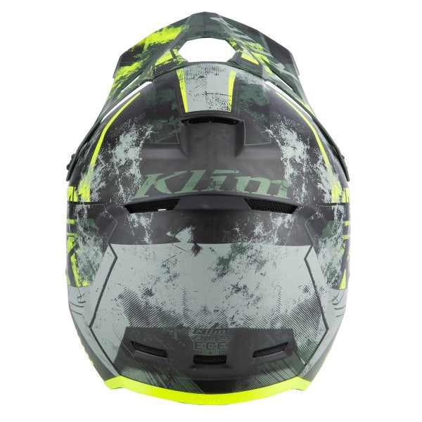 Casque Hors Sentiers de Motoneige F3 Carbone haute visibilité noir, arrière