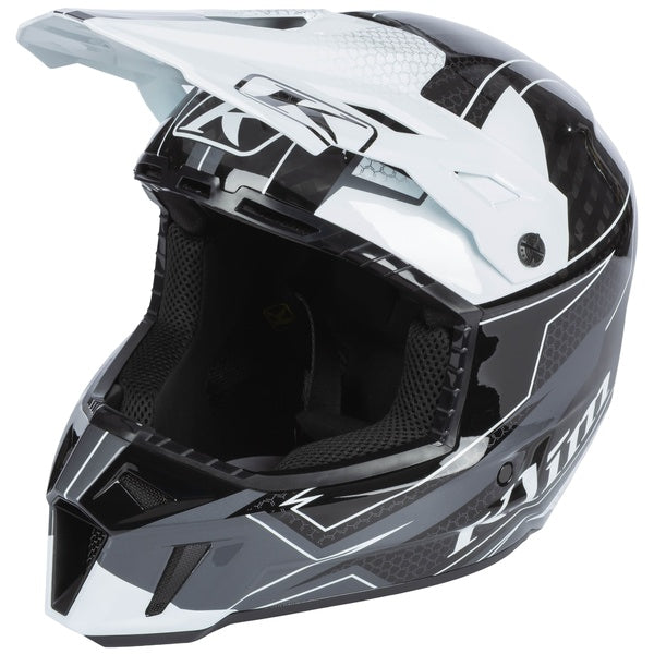 Casque de Motoneige Hors Sentiers F3 Carbone Blanc/Noir, côté gauche