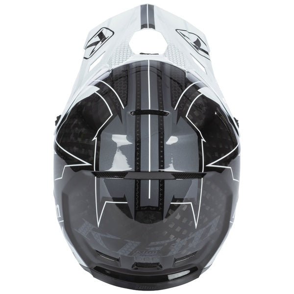 Casque de Motoneige Hors Sentiers F3 Carbone Blanc/Noir, Dessus