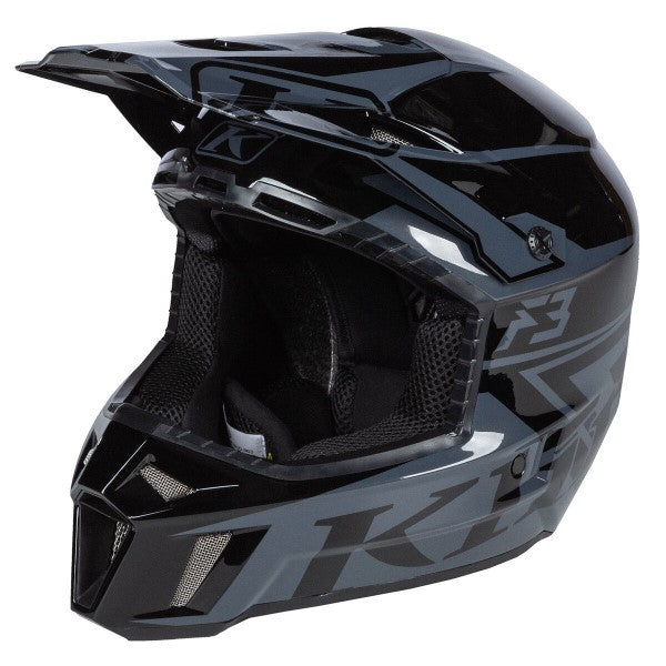 Casque Intégral de Motoneige F3 ECE - Liquidation/klim/noir lustré, de profil
