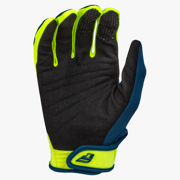 Gants de Motocross Fly Racing F-16 Bleu Jaune Paume