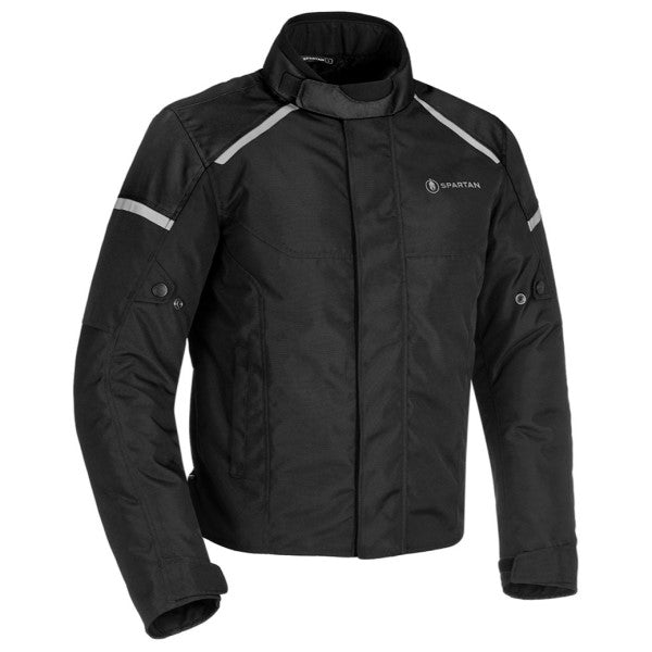 Manteau de Moto Spartan|| Noir, de face