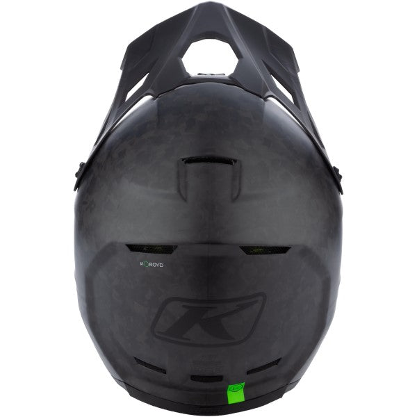 Casque de Snowcross F3 Carbone Pro noir mat, arrière