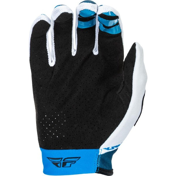Gants de Motocross Fly Lite Bleu/Blanc, Paume